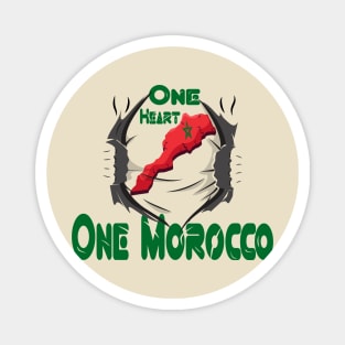 Solidarity in Diversity One Heart One Morocco Moorish DNA Proud Team Dreaming Magnet